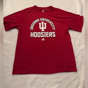 Adidas Red Indiana University Hoosiers Unisex Tee